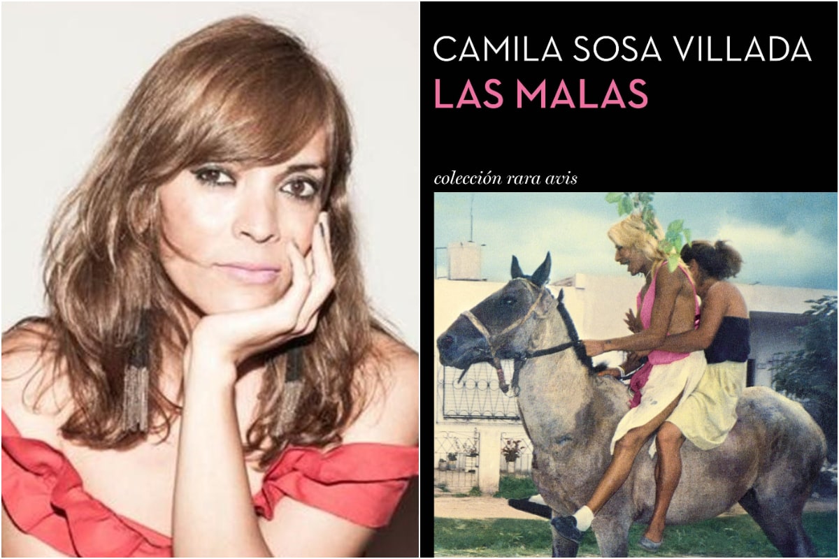 imagen Camila Sosa con portada libro Las malas